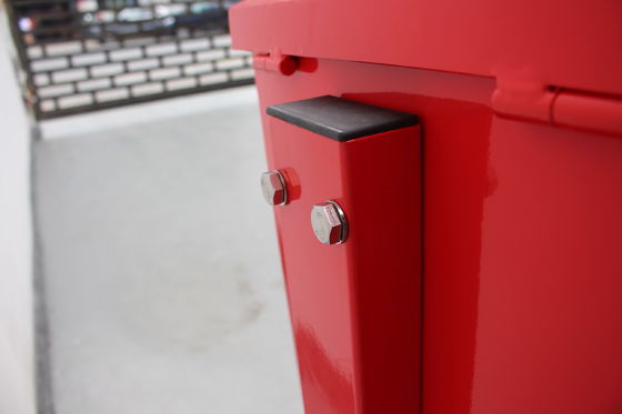 Outdoor Metal Dog Waste Bin , Pet Trash Can Waterproof Rustproof