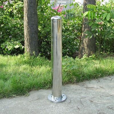 304 Stainless Steel Parking Bollards Water Proof Anti Corrosion