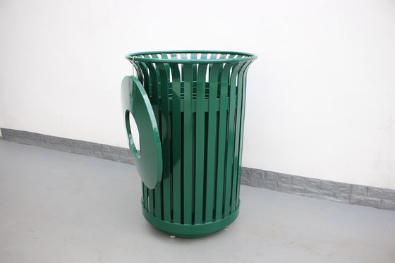 Public Round Outdoor Cigarette Ashtray Flanged Surface Mounted Type